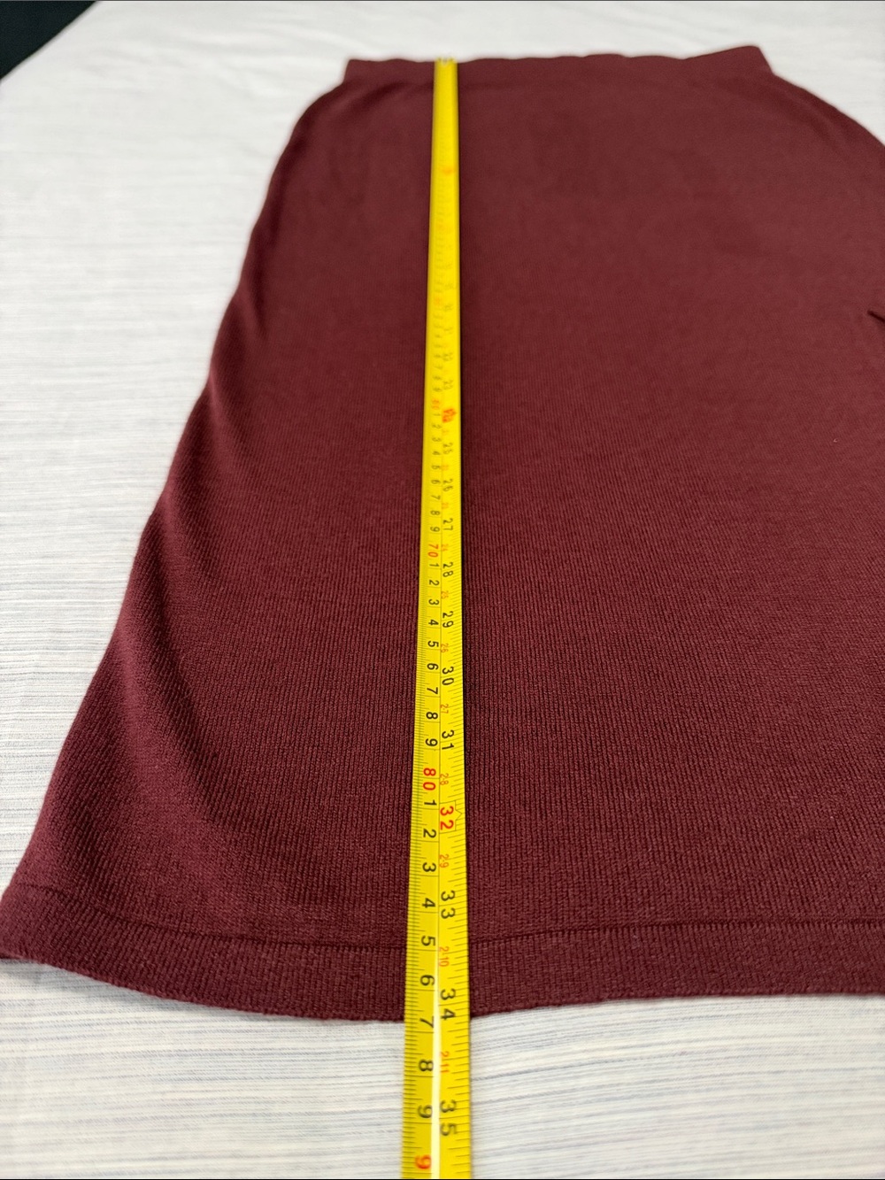 NWT Banana Republic Brown Modal Cotton Blend Knit Midi Skirt Side Slit Sz M - Picture 4 of 8
